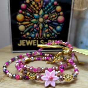 nieuw!! 3 armbanden roze tinten